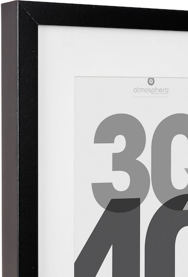A-s Black Wooden Photo Frame with Black Frame