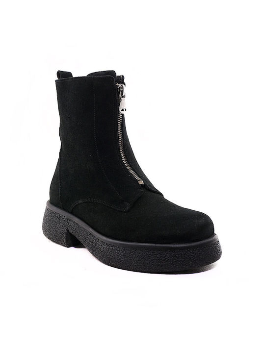 Commanchero Original Wildleder Damen Knöchelstiefel Schwarz