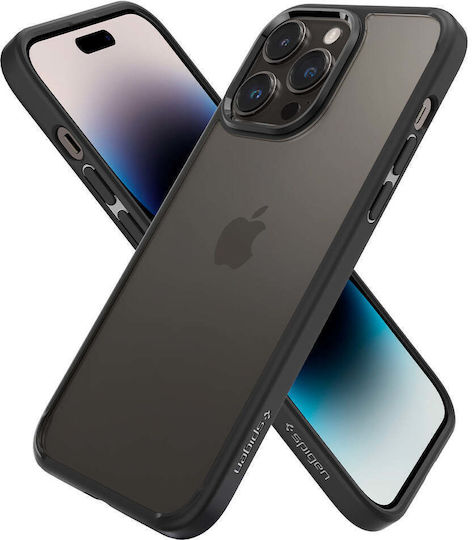 Spigen Crystal Hybrid Back Cover Plastic negru mat (iPhone 14 Pro Max)