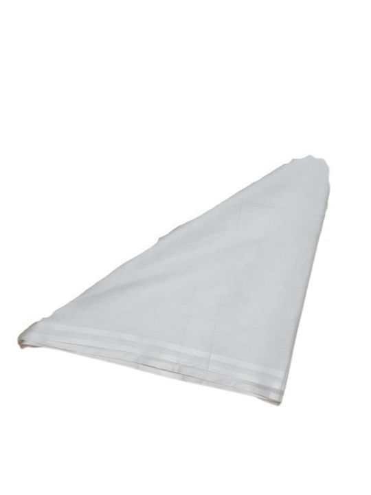 Gaze Classic Taschentuch dünn Baumwolle Quadrat 100cm Weiß- Weiß