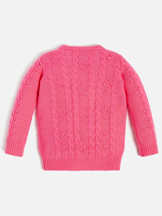 Guess Kids' Sweater Long Sleeve Fuchsia