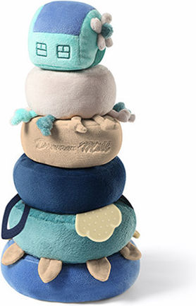 Babyono Stacking Dreamcatcher Fabric Toy with Sounds for Newborns