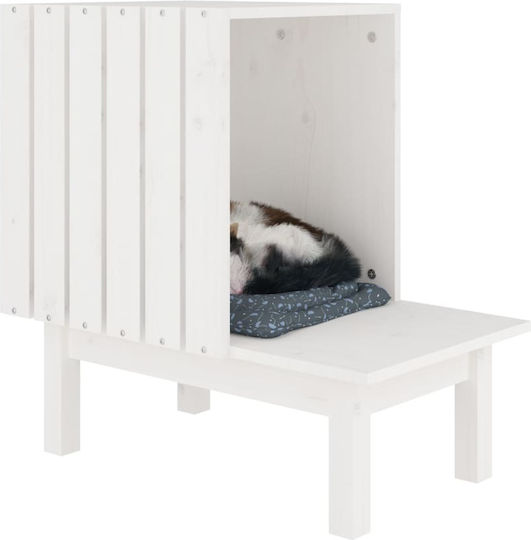vidaXL Σπιτάκι Γάτας Λευκό 60x36x60cm