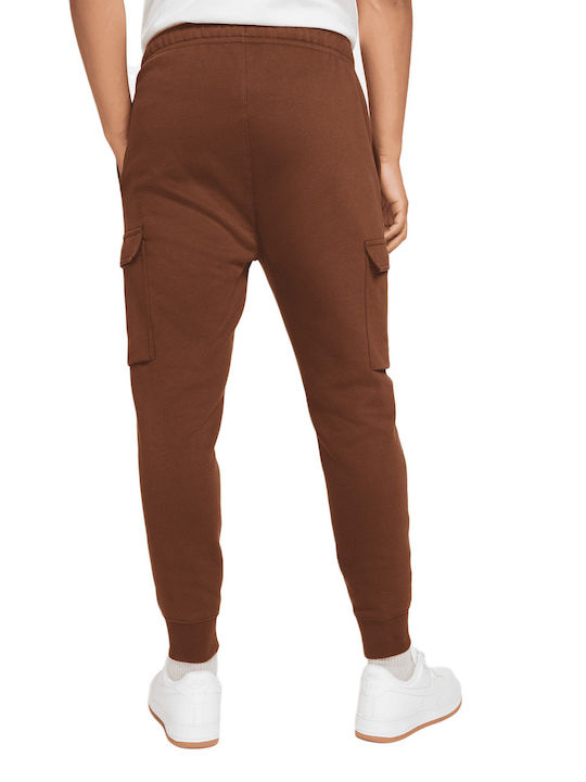 Nike Men's Fleece Sweatpants with Rubber Cacao Wow / White