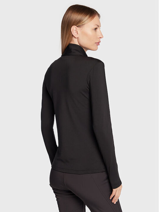 CMP Fleece Softech Feminină Sportivă Fleece Bluză Mânecă lungă cu Fermoar Neagră
