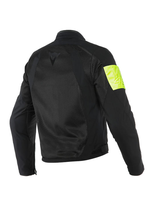 Dainese VR46 Grid Air Tex Summer Men's Riding Jacket Black/Fluo-Yellow