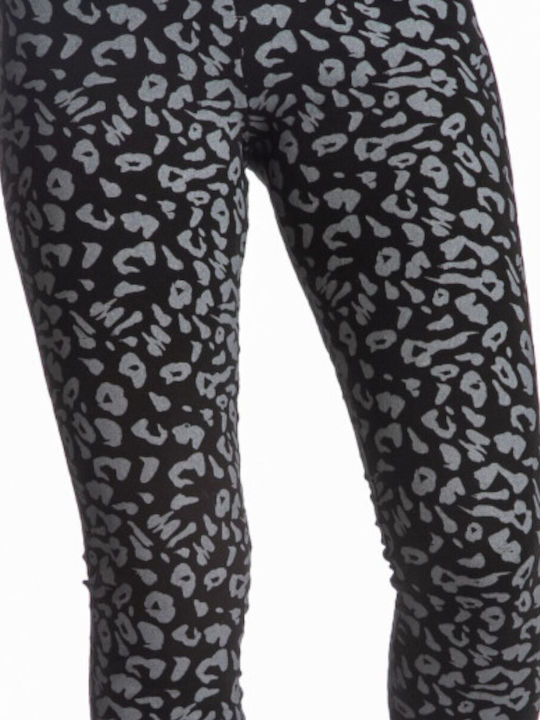 Paco & Co Frauen Lang Leggings Hochgeschnitten Schwarz