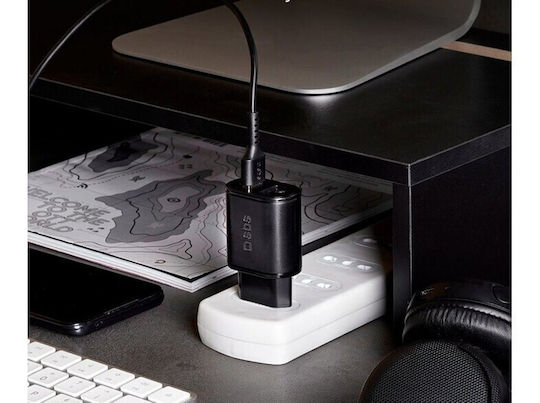 SBS Ladegerät ohne Kabel mit 2 USB-A Anschlüsse 10W Schwarzs (LB13462213)