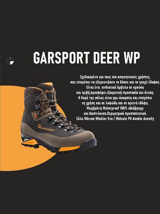 Garsport Deer Ανδρικά Ορειβατικά Μποτάκια Καφέ
