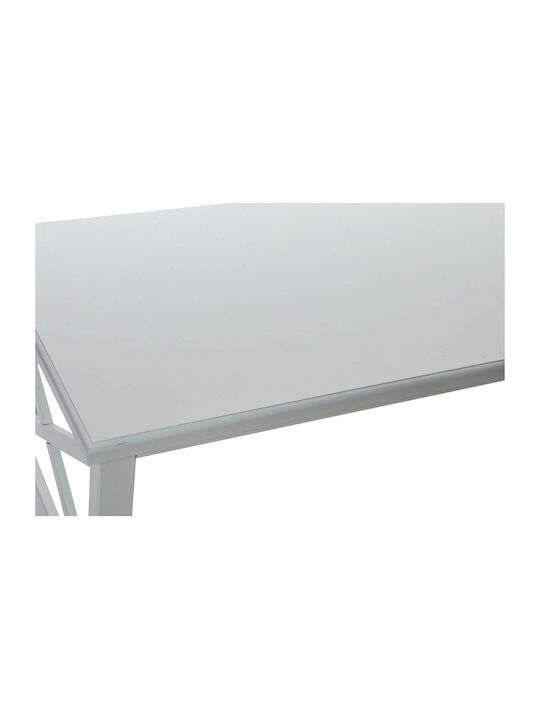 Rectangular Coffee Table from Solid Wood White L108xW48xH56.5cm.