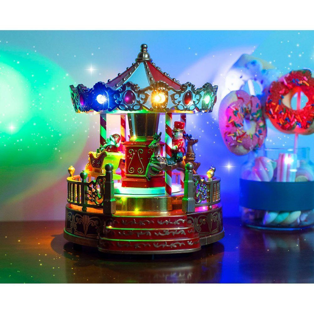 HOLIDAY CAROUSEL ライト付き音楽キャラセル Confetti Lites Lighted