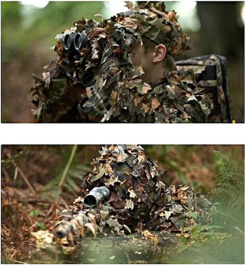 Mijo Jagdhut Jockey Tarnung mit 3D Blättern Khaki