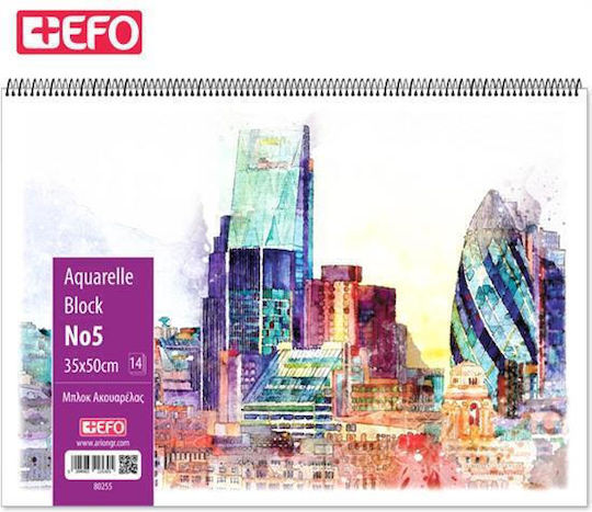 +Efo Watercolour Pad No5 35x50cm 14 Sheets (Μiscellaneous Designs)