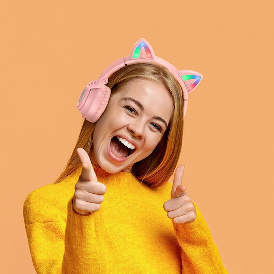 Borofone Kabellose Bluetooth Am Ohr Kopfhörer mit 7 Stunden Betriebszeit Rosa