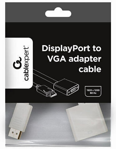 Cablexpert Converter DisplayPort male to VGA female White 1pcs A-DPM-VGAF-02-W