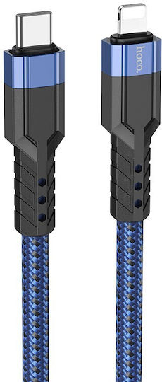 Hoco U110 Braided USB-C to Lightning Cable 20W Μπλε 1.2m