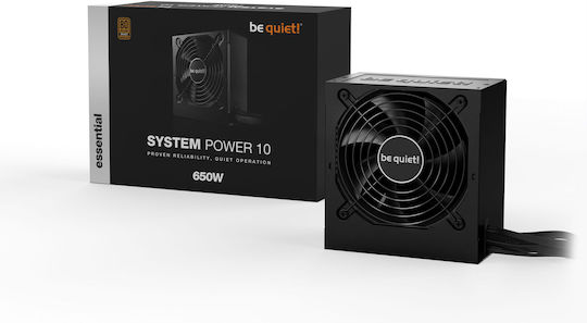 Be Quiet System Power 10 650W Μαύρο Τροφοδοτικό Υπολογιστή Full Wired 80 Plus Bronze