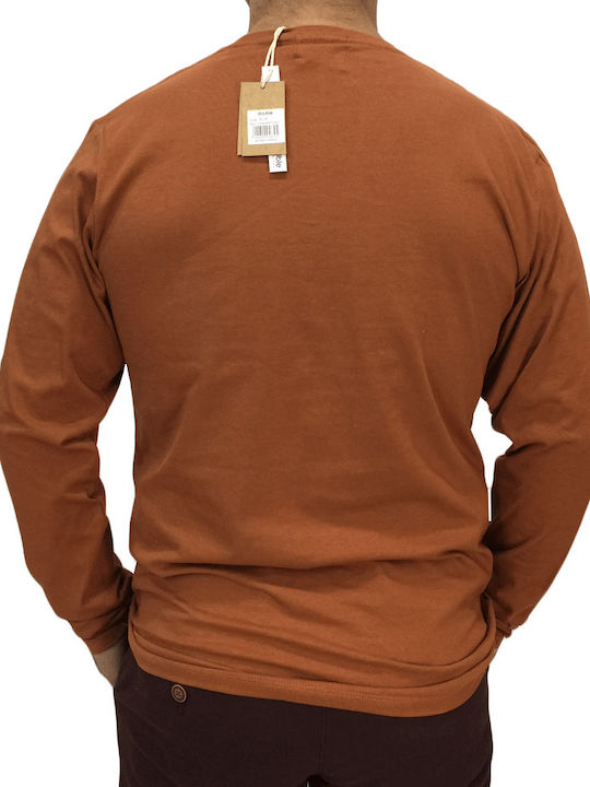 Double Herren Langarmshirt Camel