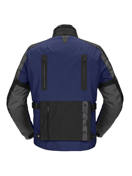 Spidi Crossmaster H2OUT Herren Motorradjacke 4 Jahreszeiten Wasserdicht Black/Blue