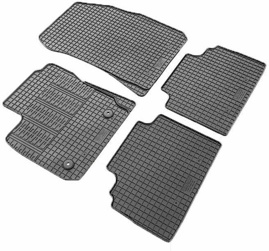 Cik Set of Front and Rear Mats 4pcs for Ford Courier 2014+ Black