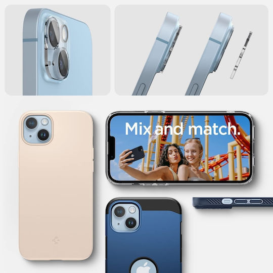 Spigen Протектор за обектив 2бр Протектор за камера Закалено стъкло Transparent за iPhone 14 / 14 Плюс