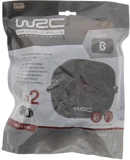 WRC Car Side Sunshades with Suction Cup 44x36cm 2pcs