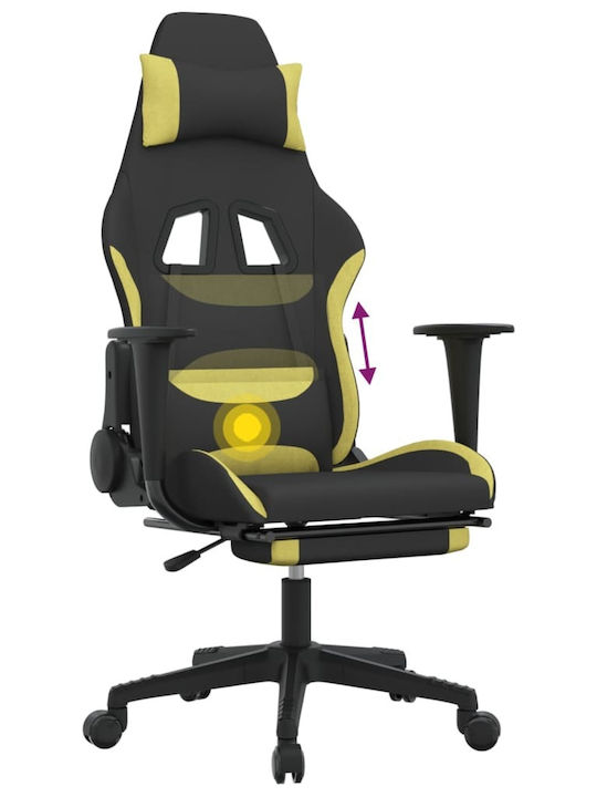 vidaXL 345506 Gaming Stuhl mit Fußstütze Black/Green