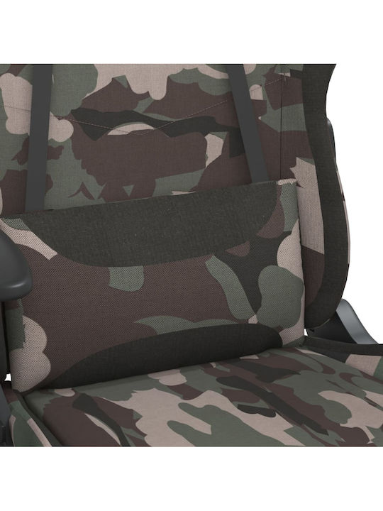 vidaXL 345510 Υφασμάτινη Καρέκλα Gaming με Υποπόδιο Black Camo
