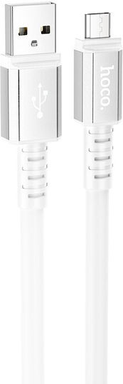 Hoco X85 Strength Regular USB 2.0 to micro USB Cable Λευκό 1m