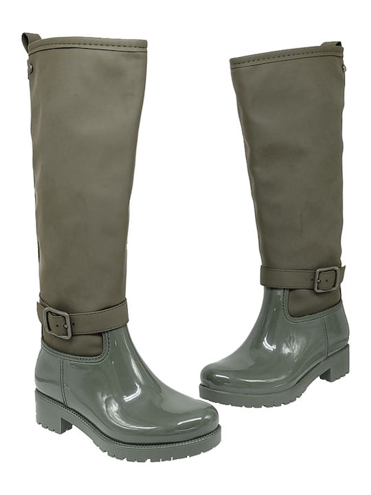 Damen Gummistiefel Khaki
