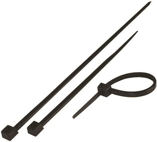 Helix Plastic Cable Ties 302mmx4.8mm In Black Colour 100 Pieces 15348302