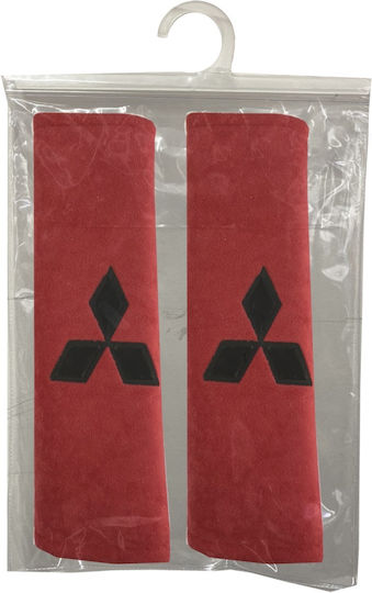 Race Axion Autositzgurt-Pads Mitsubishi Rot 2Stück