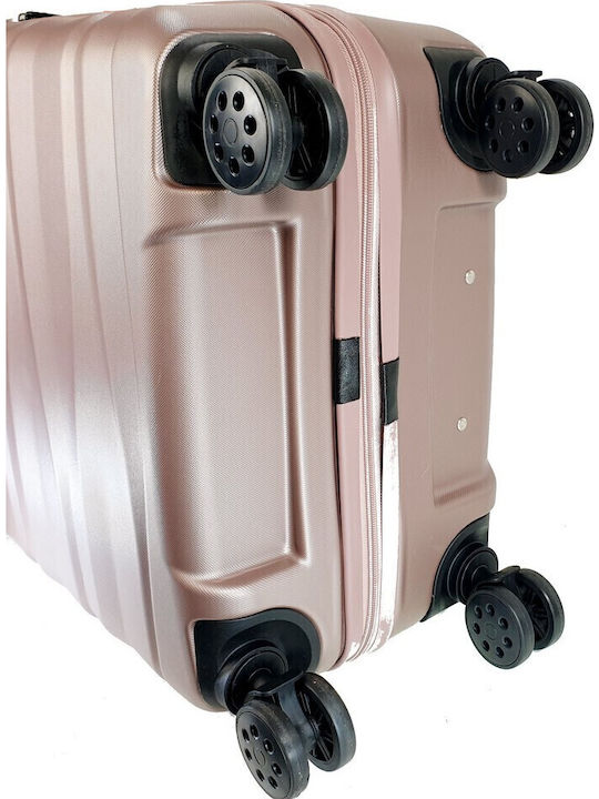 Stelxis ST533-Μ Medium Travel Suitcase Hard Pink with 4 Wheels Height 67cm ST533-M