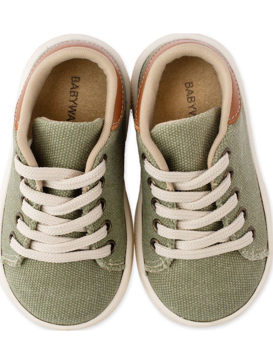 Babywalker Khaki Baptism Fabric Sneakers