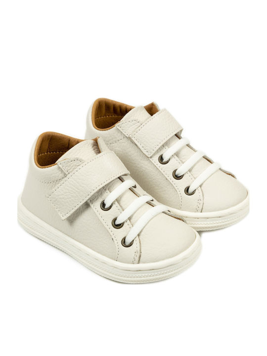 Babywalker Christening Leather Sneakers Ecru