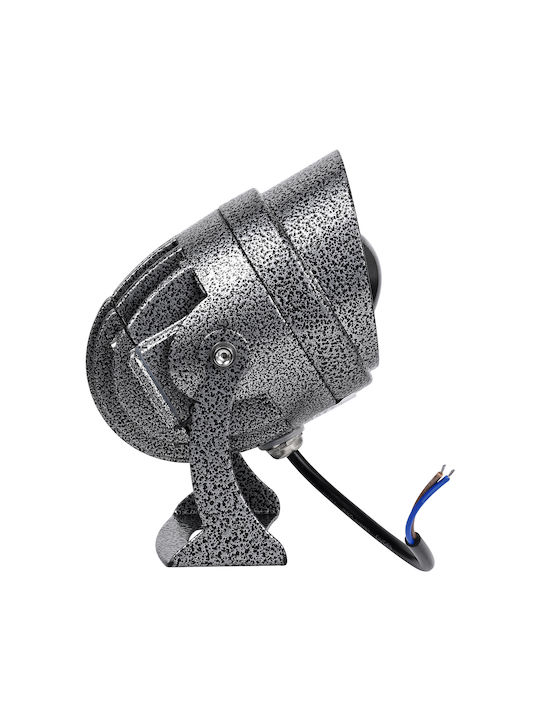 GloboStar Spotxenia Outdoor Floor Lamp Projector 16W with Cold White Light IP65 Gray