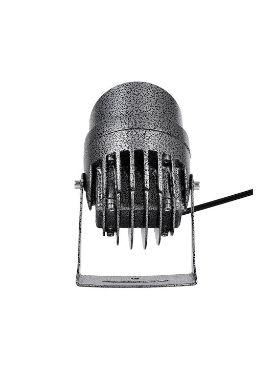 GloboStar Spotxenia Outdoor Floor Lamp Projector 16W with Cold White Light IP65 Gray