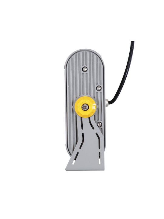 GloboStar Flood-Hena Outdoor Floor Lamp LED Wall Washer 36W with Warm White Light IP67 Silver
