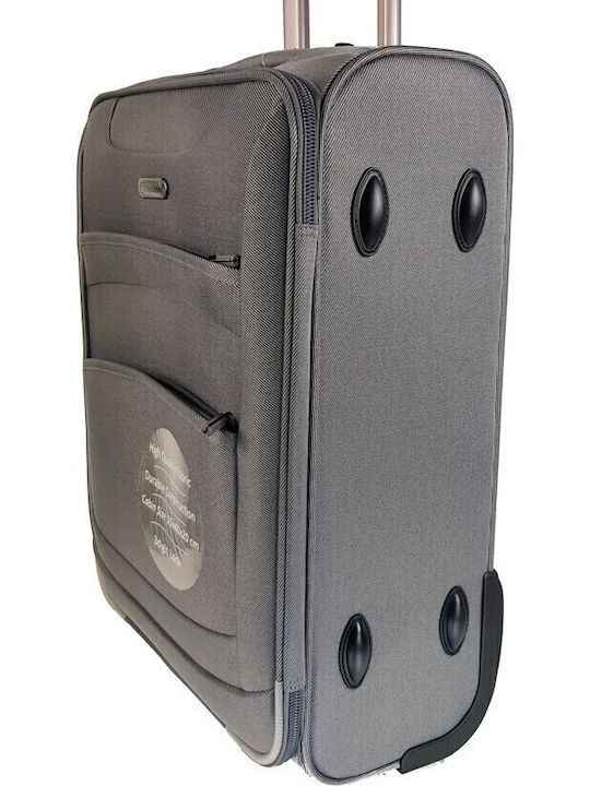 Diplomat Small The London Collection Cabin Fabric Grey Suitcase With 2 Wheels Height 55cm