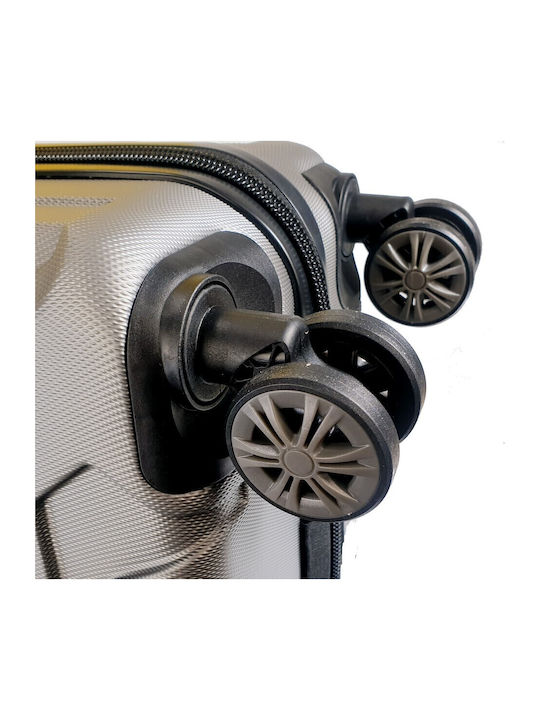 Stelxis Kleine Die Zeus-Kollektion Handgepäck Hart Grau mit 4 Rädern Höhe 55cm