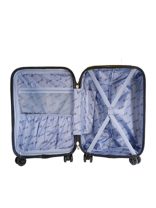 Stelxis Kleine Die Zeus-Kollektion Handgepäck Hart Grau mit 4 Rädern Höhe 55cm