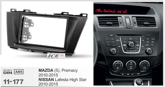 DIN Fascia Panels 2 Din for Mazda 5 2010-2015