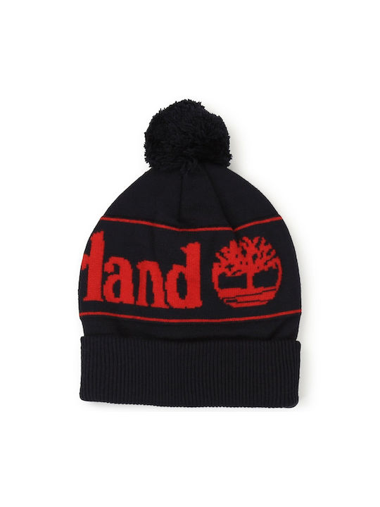 Timberland Kids Beanie Knitted Navy Blue