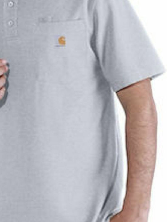 Carhartt Ανδρικό T-shirt Polo Γκρι