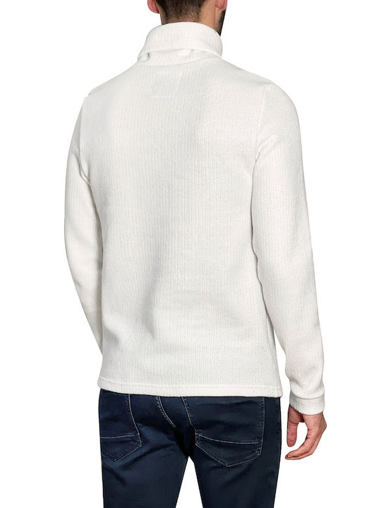 3Guys Todd Men's Long Sleeve Sweater Turtleneck White