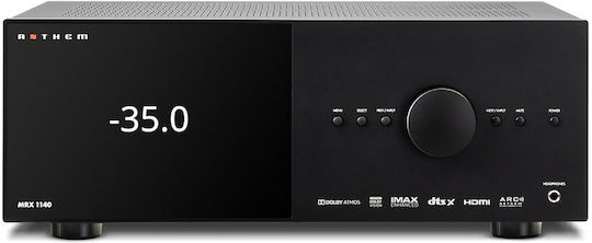 Anthem MRX-740 Радиоусилвател Home Cinema 4K/8K 11.2 Канала 140W/8Ω 170W/6Ω с HDR и Dolby Atmos Черен