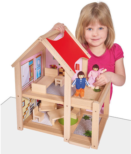 Eichhorn Wooden Doll House Set Căsuță de păpuși din lemn