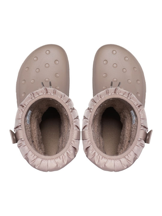 Snow Boots with Laces Puff Luxe Beige