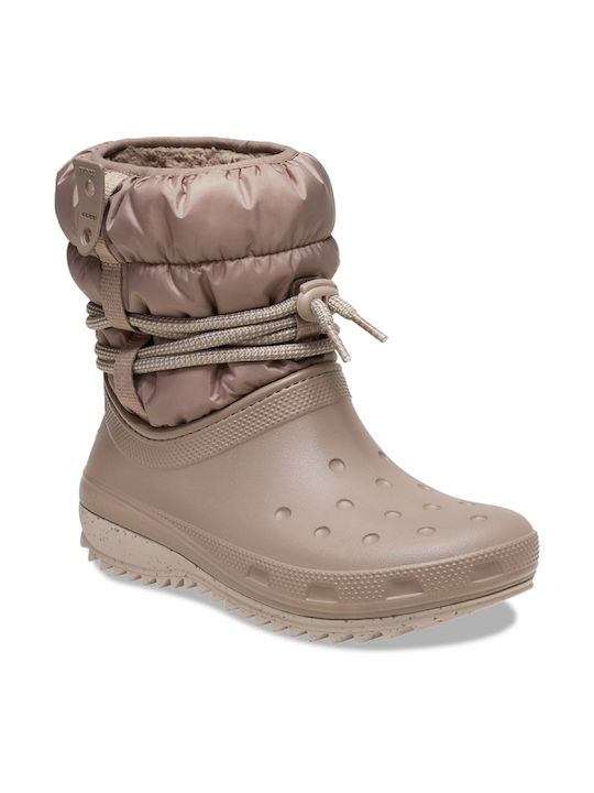 Snow Boots with Laces Puff Luxe Beige