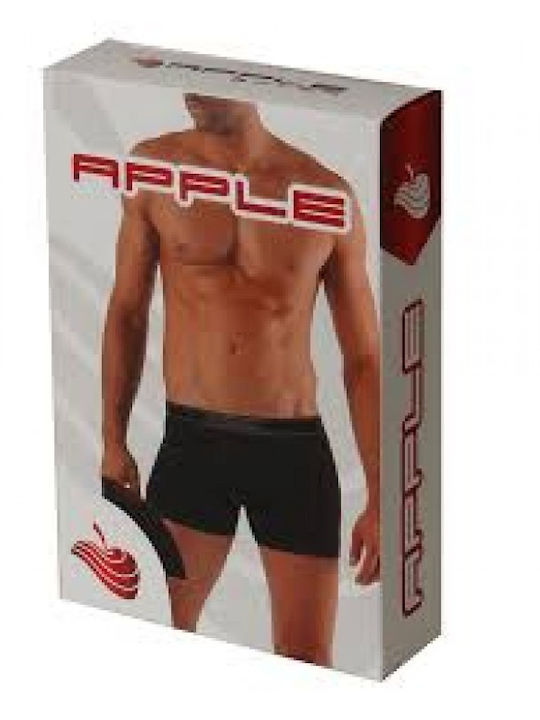 Apple Boxer Herren Boxershorts Black / Bordeaux 1Packung